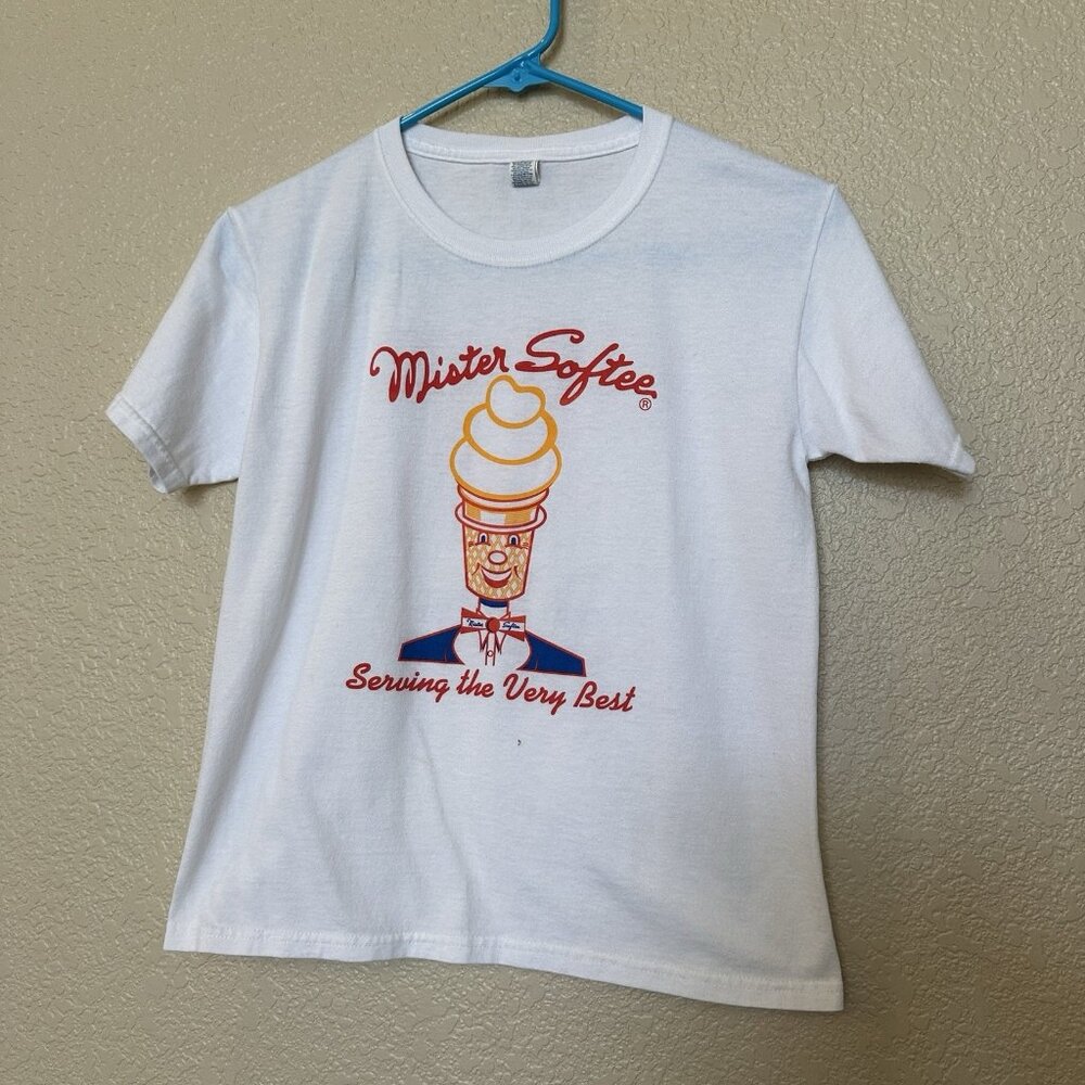 Mister Softee T-shirt Retro tee jerzees tag size medium front and back graphic